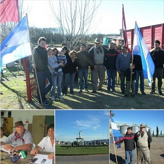 Dirigentes de BV junto a referentes nacionalistas de Saladillo