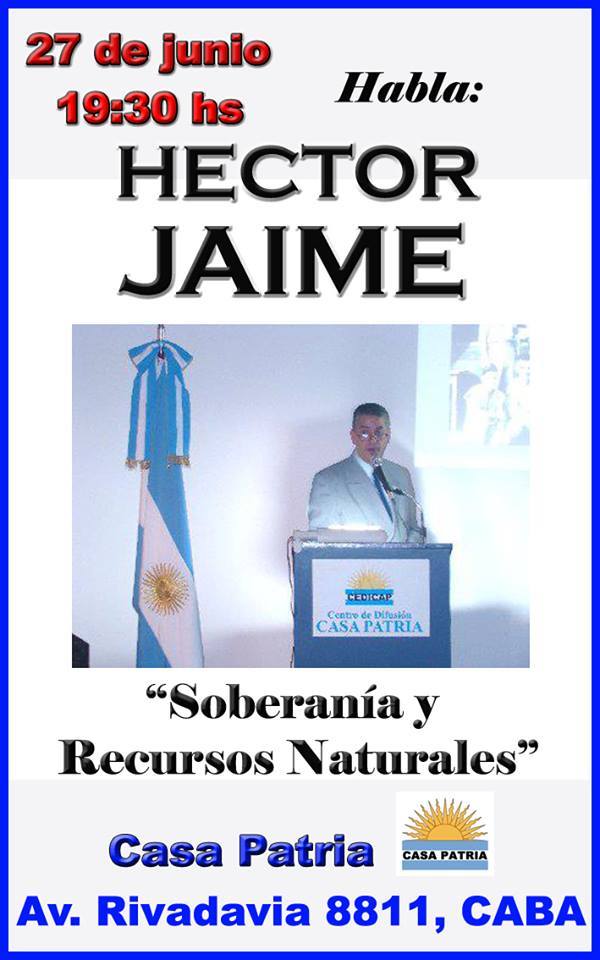 Conferencia Héctor Jaime - Conferencia en Casa Patria