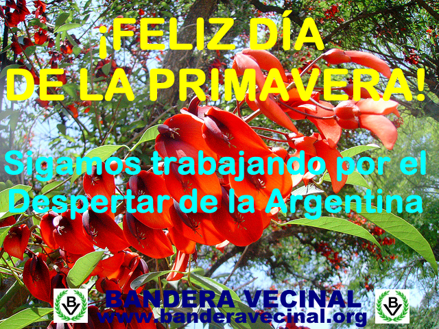 ¡Feliz Día de la Primavera les desea Bandera Vecinal!