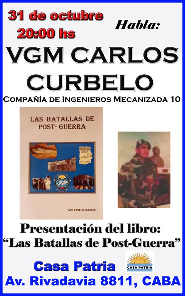 Casa Patria » 31 de Octubre: Habla VGM Carlos Héctor Curbelo