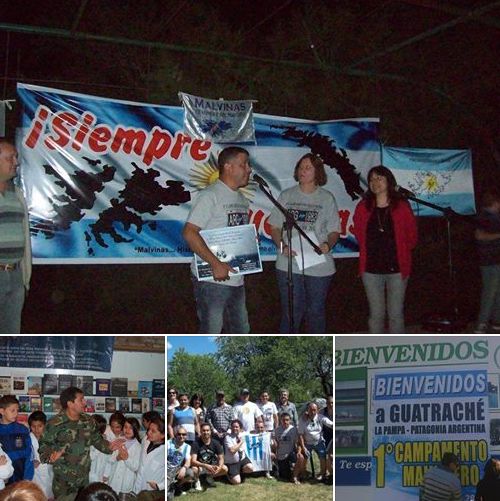 La Pampa: Bandera Vecinal en el Campamento Malvinero de Guatraché