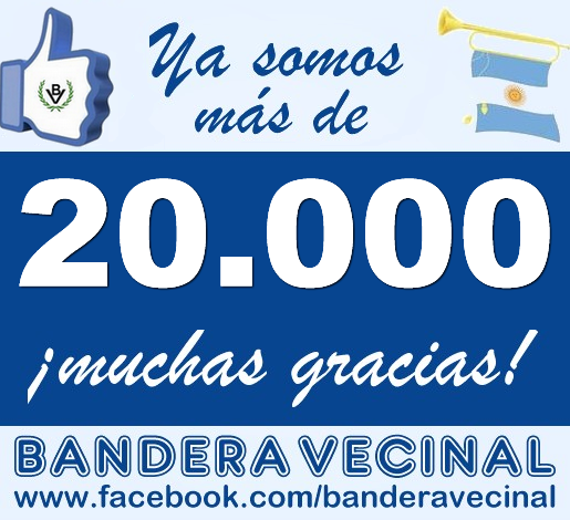 Bandera Vecinal: 20000 seguidores en Facebook