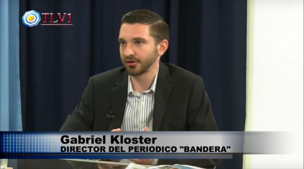 Reportaje a Gabriel Kloster, director del periódico "Bandera" en el Canal TLV1
