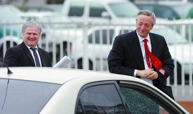 Daniel Muñoz junto a Néstor Kirchner