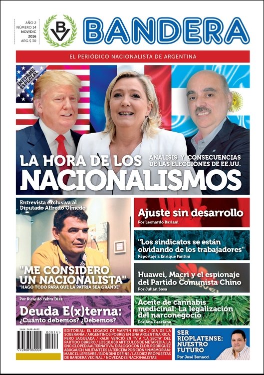 Tapa del N° 14 de Bandera – Nov/Dici 2016 (click para ver imagen ampliada)