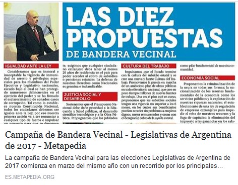 Metapedia abre una entrada especial sobre campaña de BV para Elecciones 2017