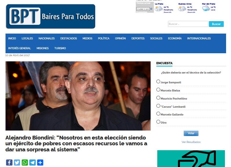 Ver entrevista a Biondini en el sitio web de Baires para Todos