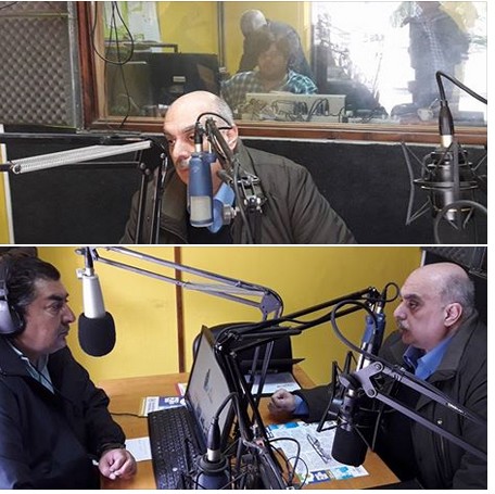 Biondini llegó a la ciudad de Baradero y fue entrevistado por FM Tiempo 105.3