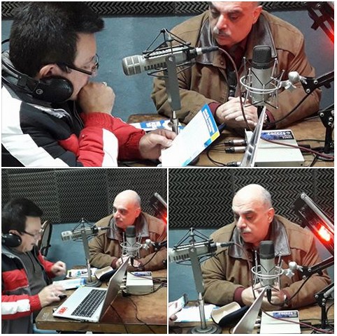 Comenzó la visita de Biondini a la ciudad de Campana con entrevista en FM Simple 97.3