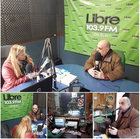 Nuestro Líder en FM 104.3 de Campana y FM Libre 103.9 de la ciudad de Lima, Zárate