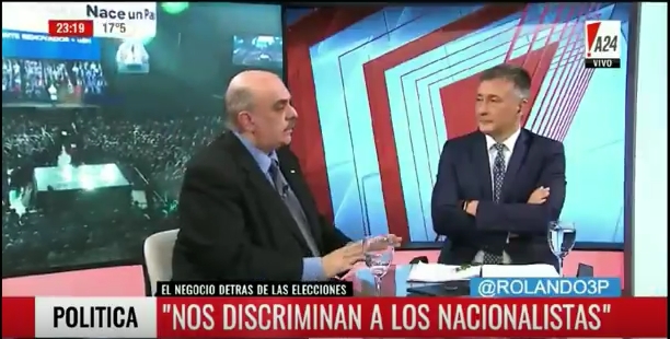 “A pesar de todo, haremos una elección histórica”, dijo Biondini en el Canal A24 BV Buenos Aires