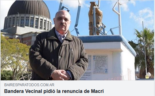 [Baires para Todos] "Bandera Vecinal pidió la renuncia de Macri"