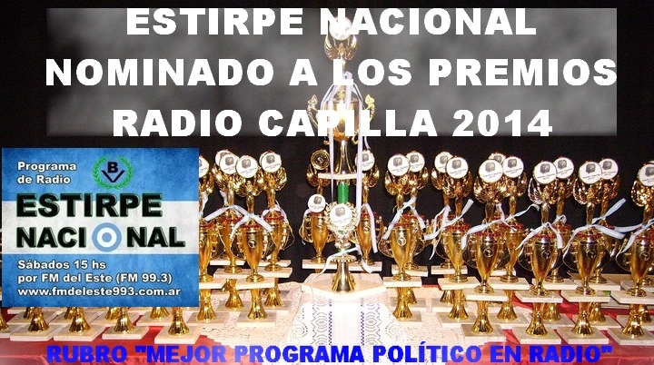 Estirpe Nacional, programa de radio de Bandera Vecinal, ha sido nominado para los premios "Radio Capilla 2014"